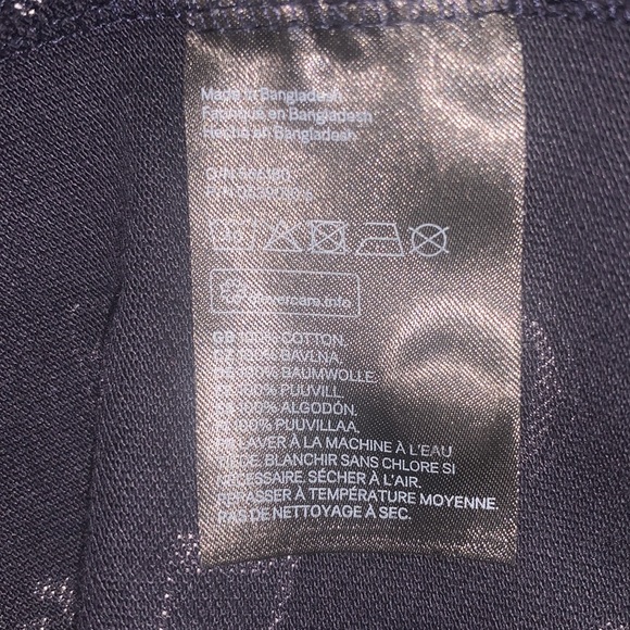 H&M Navy Blue  and white pattern Polo Short Sleeve T-shirt - Picture 5 of 5